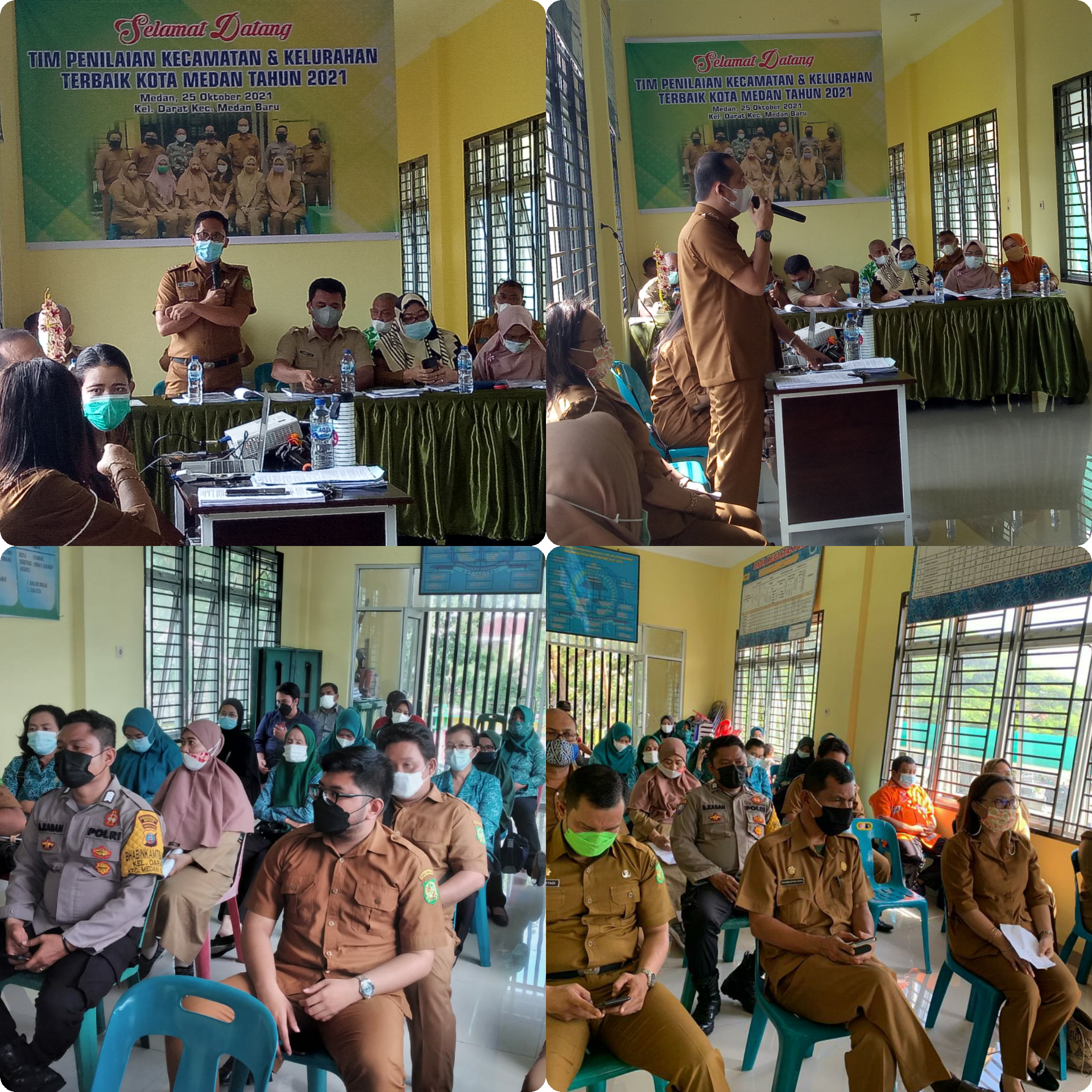 Tim Penilaian Kecamatan dan Kelurahan Terbaik Kota Medan 2021 Kunjungi Kelurahan Darat Medan Baru