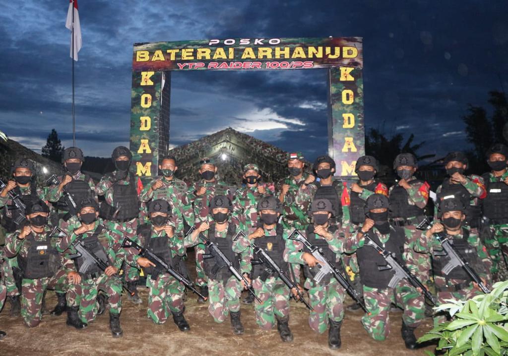 Persiapan Puncak Latihan YTP R-100 /PS, Pangdam I/BB dan Danpuslatpur Tinjau Latihan Dengan Helikopter