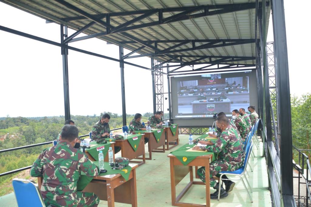 Pangdam I/BB Terima Paparan Rencana Garis Besar Latihan Pratugas Penebalan Satuan Apter di Medan Latihan YTP R-100/PS