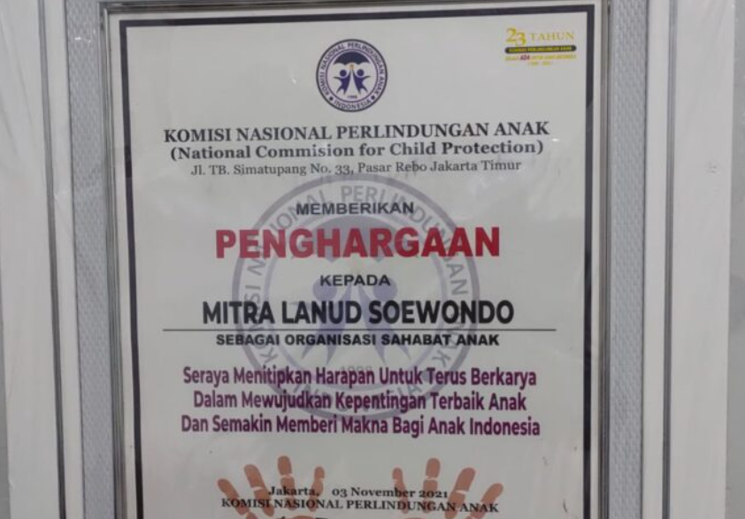 Komnas PA Anugrahkan Mitra Lanud Sebagai Organisasi Sahabat Anak, Ghodang : Kebanggan Buat Kami