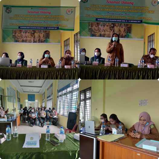 Sosialisasi, Rekrutmen, Pelatihan dan Pengukuhan Relawan Germas di Kelurahan Darat 2021