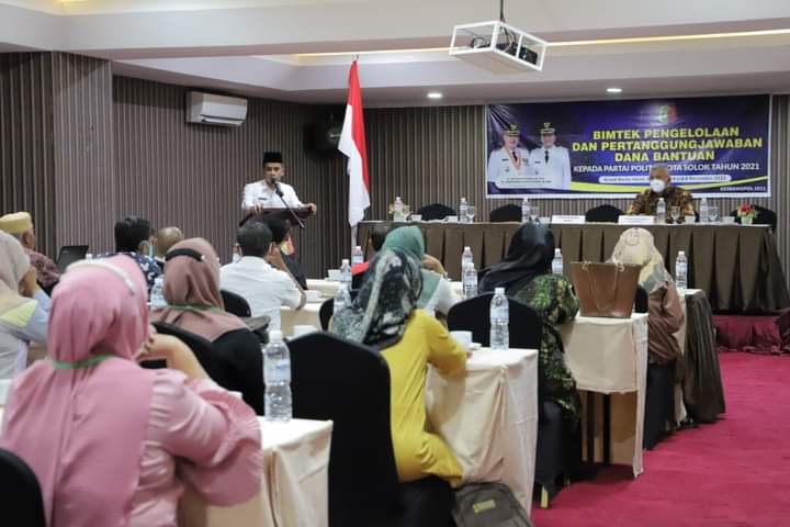 Wawako Buka Bimtek Pengelolaan dan Pertanggungjawaban Dana Bantuan Keuangan Kepada Parpol