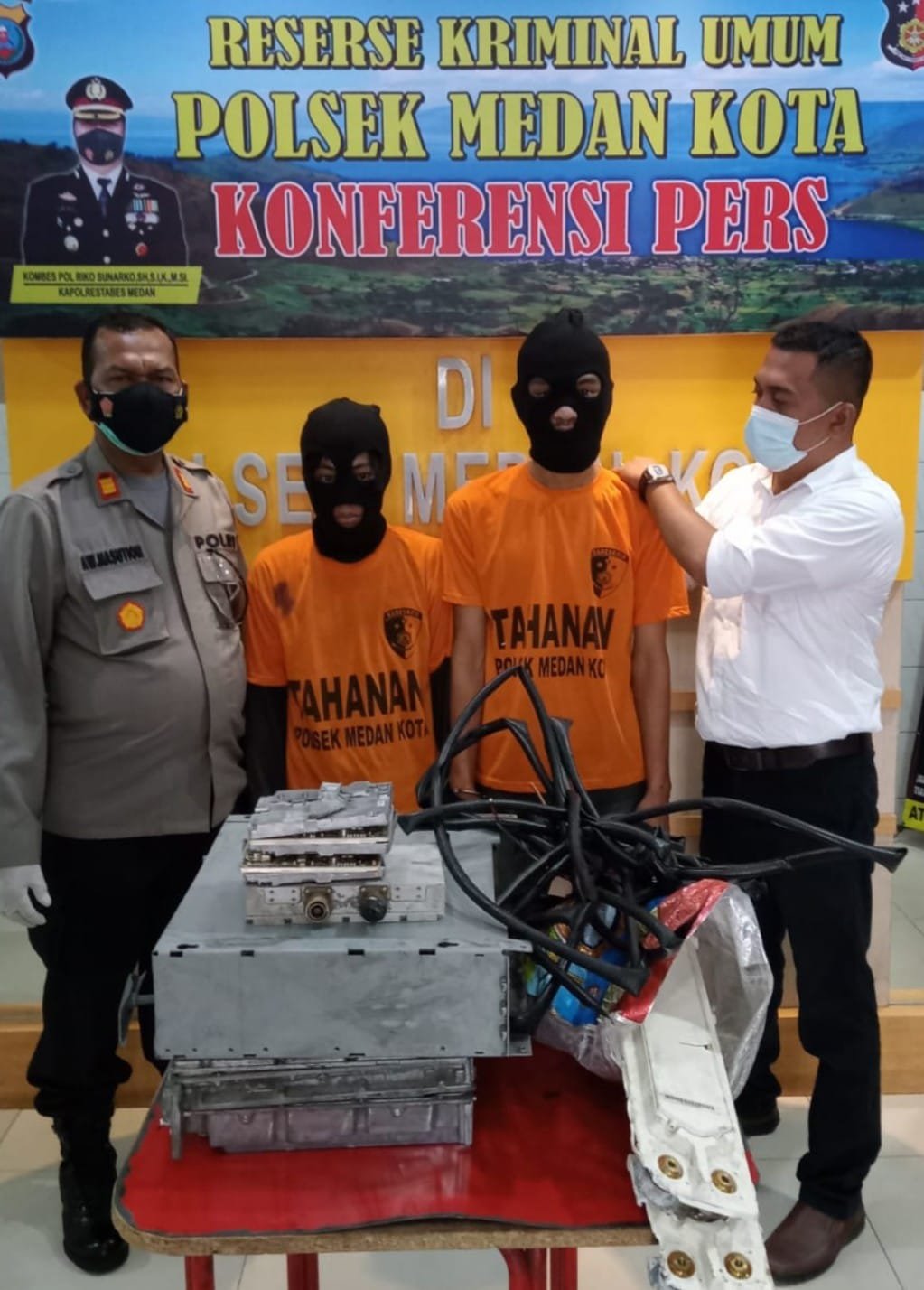 Dua Pelaku Pencuri PeralatanÂ  Tower Telkom Diciduk Tekab Polsek Medan KotaÂ 