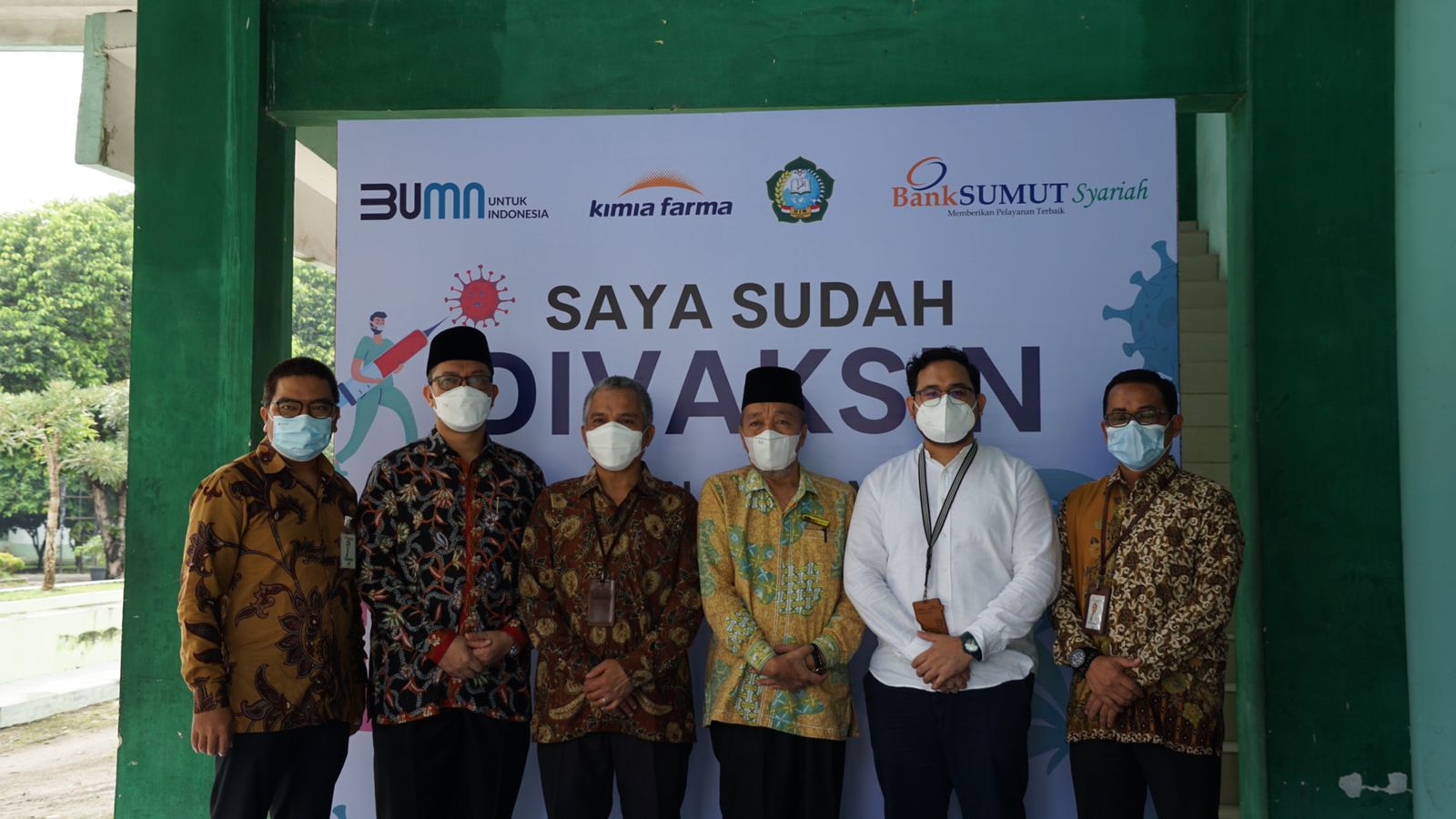 Gandeng PT. Kimia Farma Tbk, Bank Sumut Syariah Gelar Vaksinasi untuk 1.000 Mahasiswa