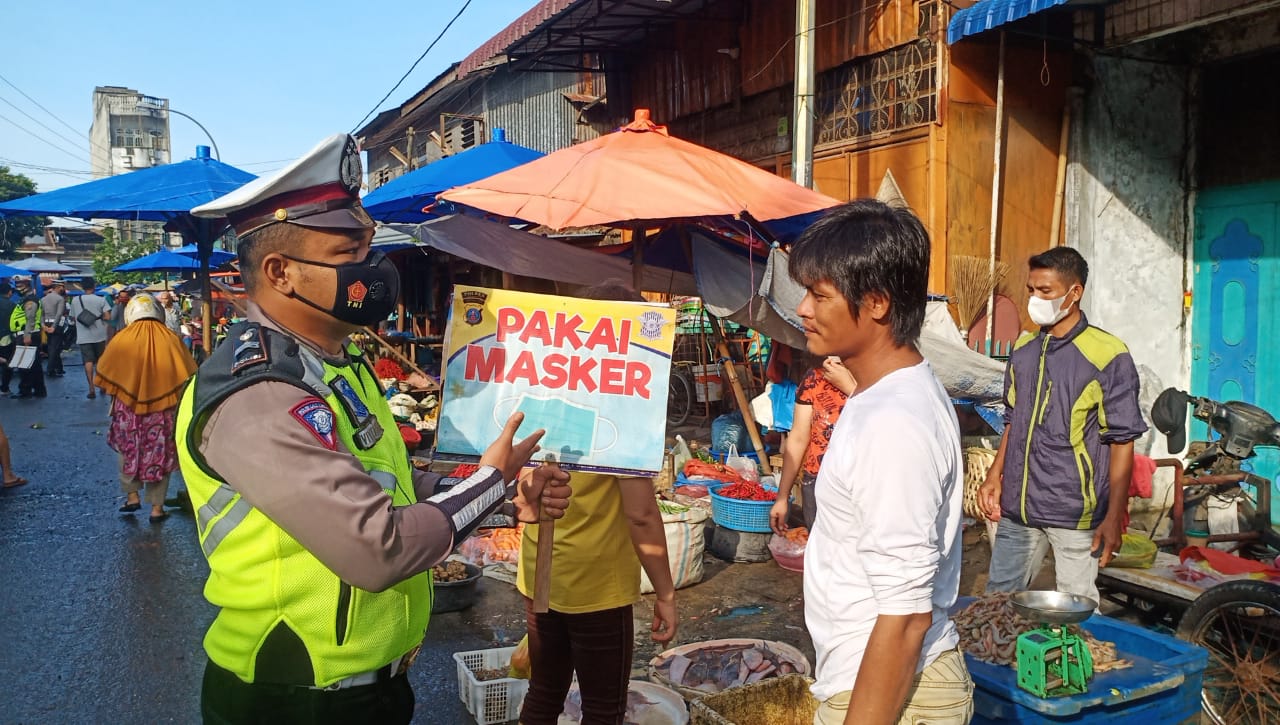 Sat Pol Airud Polres Tanjung Balai Himbau/Penerangan Tentang Disiplin Penegakam Hukum Prokes Covid-19