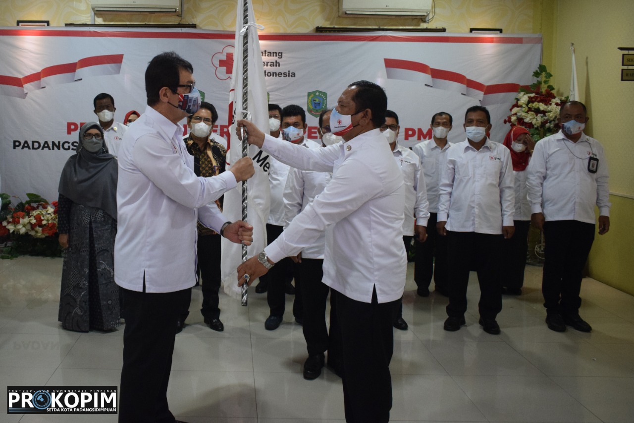 Rahmat Shah Lantik Walikota PSP Irsan Efendi Nasution Ketua PMI, Ini Daftar Pengurusnya