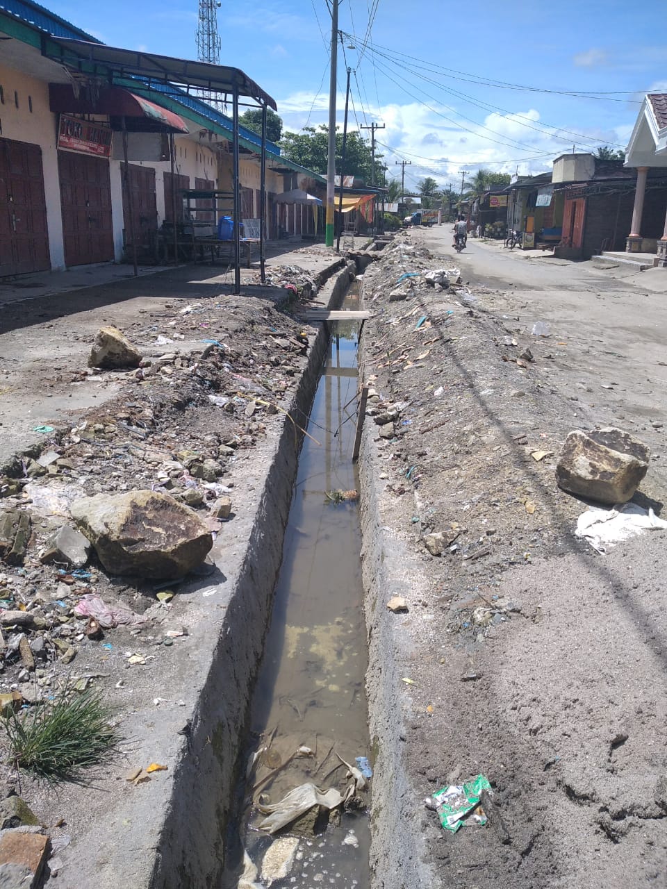 Pembangunan Drainase Simpang Pekan Air Batu Diduga Tak Memenuhi Standart