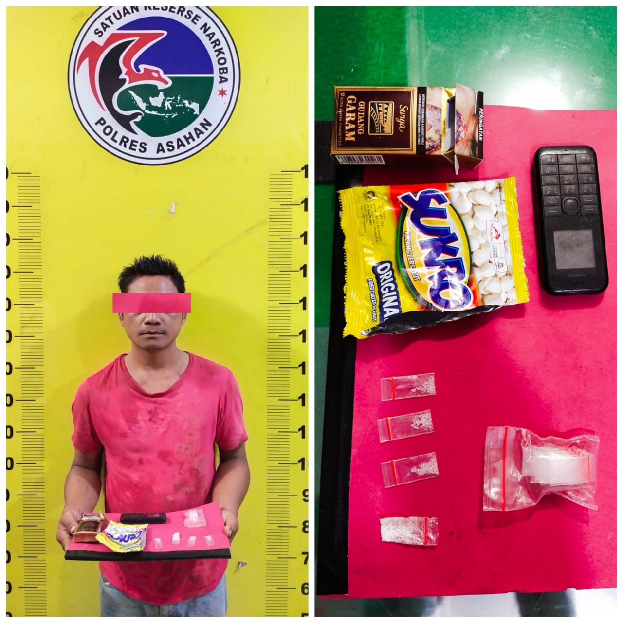 Buang Sabu Saat Didatangi Tekap Narkoba, Seorang Pria di Asahan Diamankan