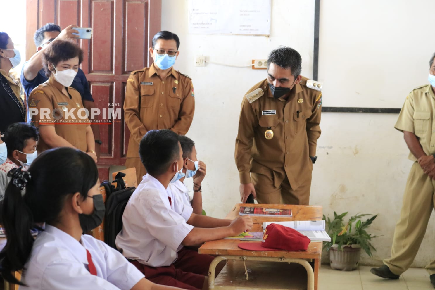Wakil Bupati Karo Theopilus Ginting melakukan Monitoring Pelaksanaan PTM terbatas