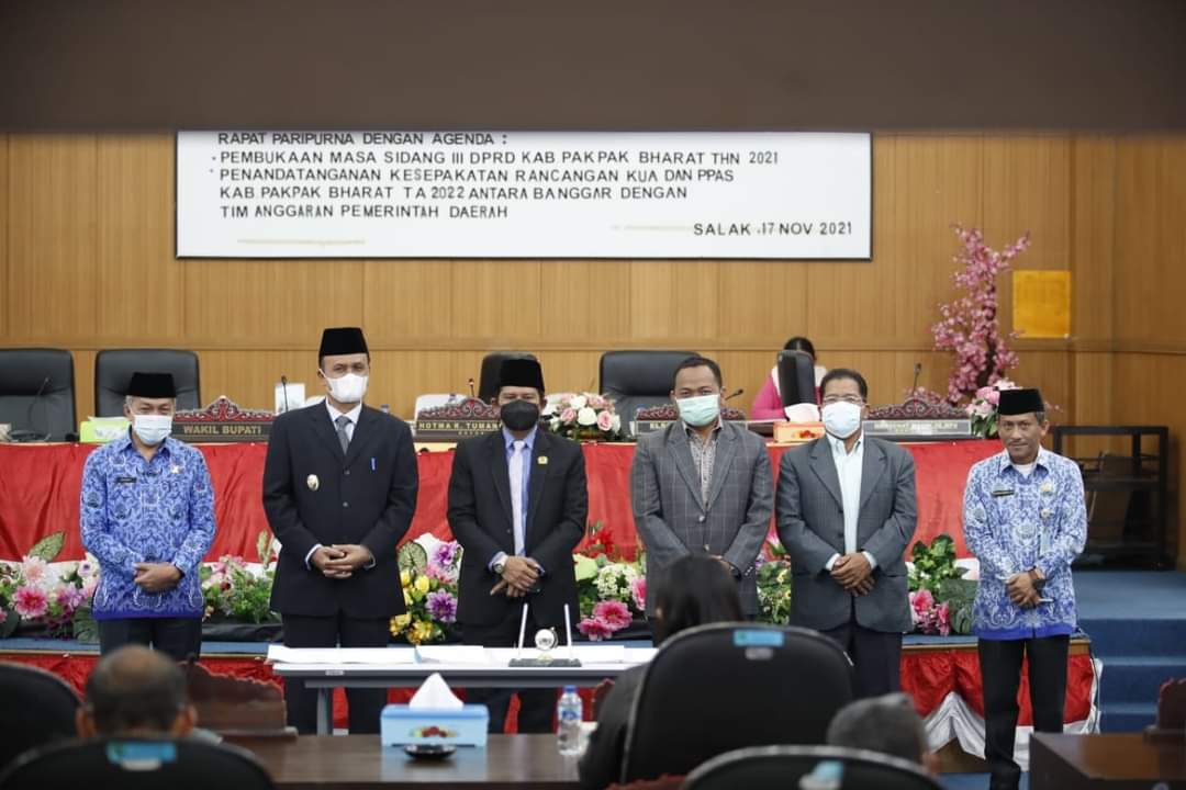 DPRD Pakpak Bharat Dan Pemerintah Sepakati KUA PPAS TA 2022Â 