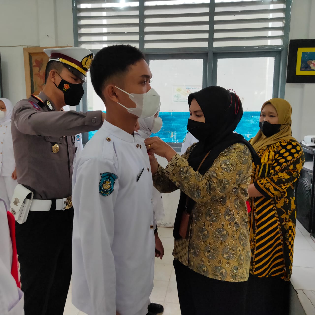 Polres Tanjung Balai Berkolaborasi Bersama Forkopimda Bentuk Patroli Prokes Siswa di SMK N 1 Kota Tanjungbalai