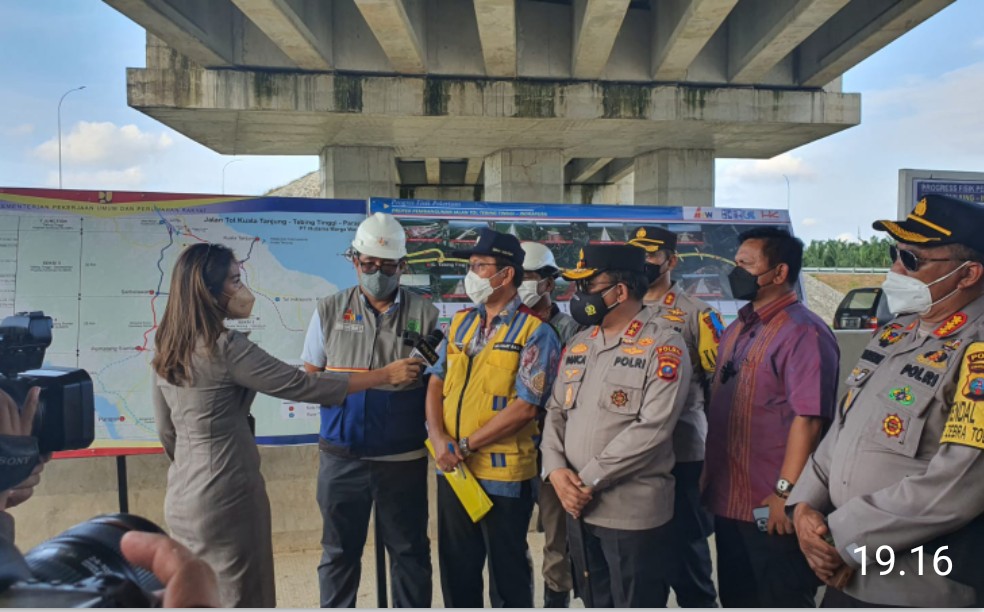 Kapoldasu Tinjau Progres Proyek Nasional Pekerjaan Pembangunan Jalan Tol Junction Tebingtinggi