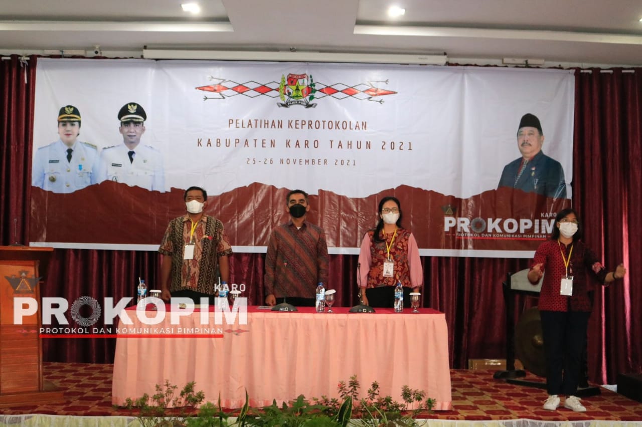 Pemerintah Kabupaten Karo gelar Pelatihan Keprotokolan Tahun 2021.