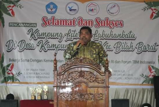 Pemkab Labuhanbatu Canangkan Desa Kampung Baru Kecamatan Bilah Barat Sebagai Kampung LiterasiÂ 