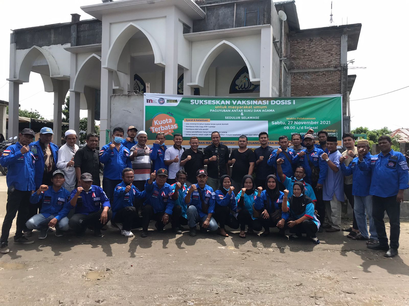 Royal Insan Mandiri & Sedulur Selawase Gelar Vaksin Dosis Pertama di Deli Serdang