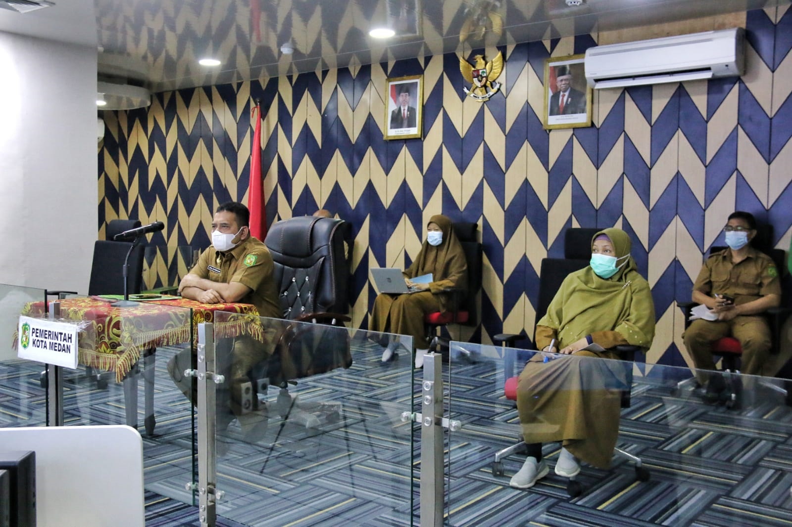 Pemko Medan Ikuti Rapat Evaluasi Penyerapan Anggaran Daerah 2021
