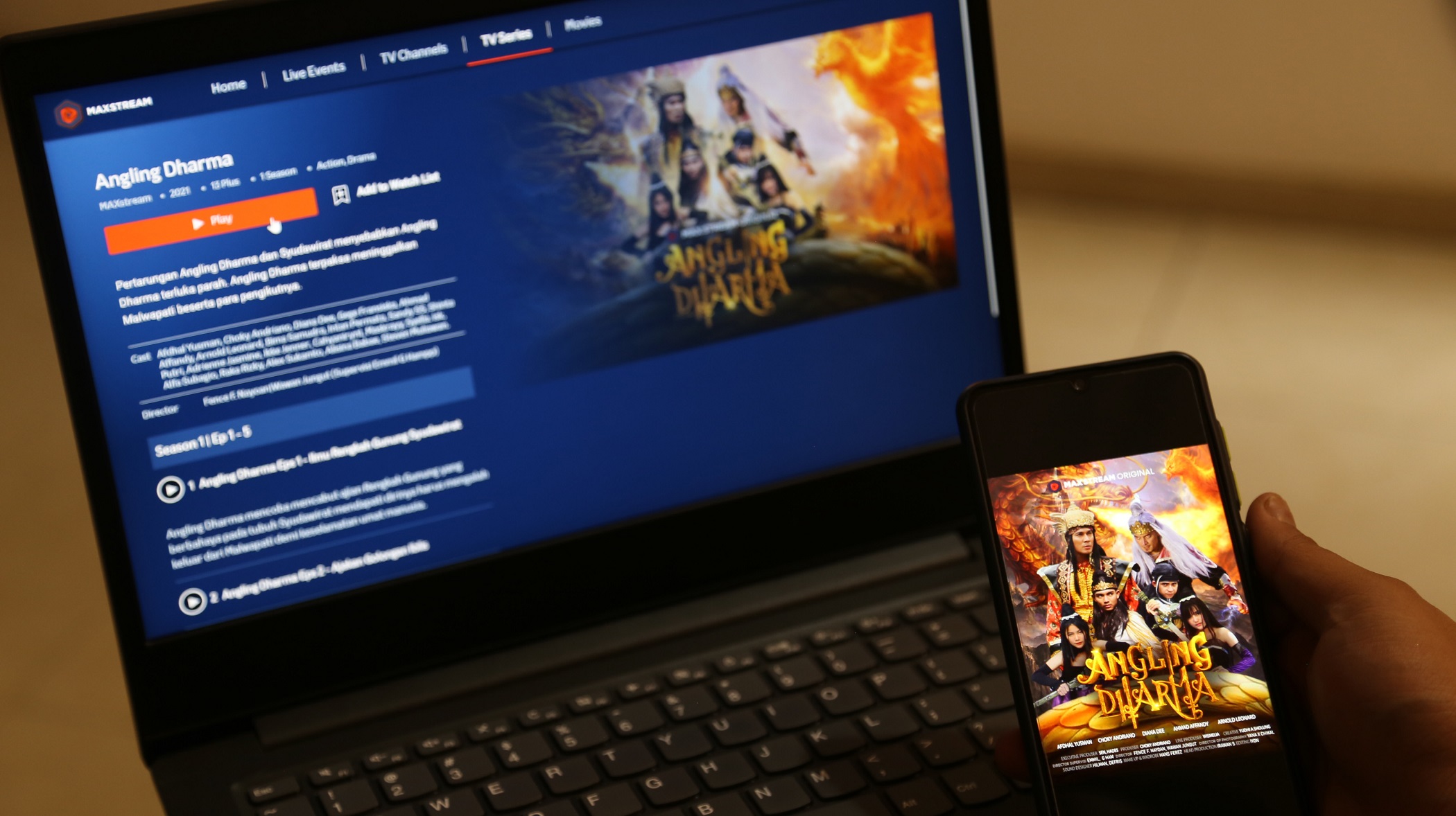 MAXstream Rilis â€˜Angling Dharmaâ€™,  Serial Drama Kolosal Orisinal Diadopsi dari Cerita Legenda Populer Tanah Air