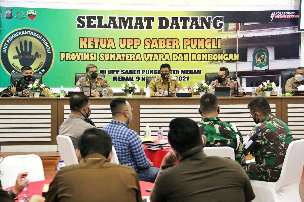 Wali Kota Medan Bersama Tim Saber Pungli Berkomitmen Berantas Pungli di Medan,  Terima Kunjungan Ketua UPP Saber Pungli Provinsi Sumut