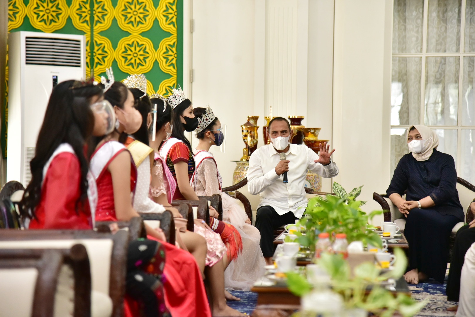 Gubernur Edy Rahmayadi Sambut Finalis  dan Juara Putri Cilik Indonesia 2021