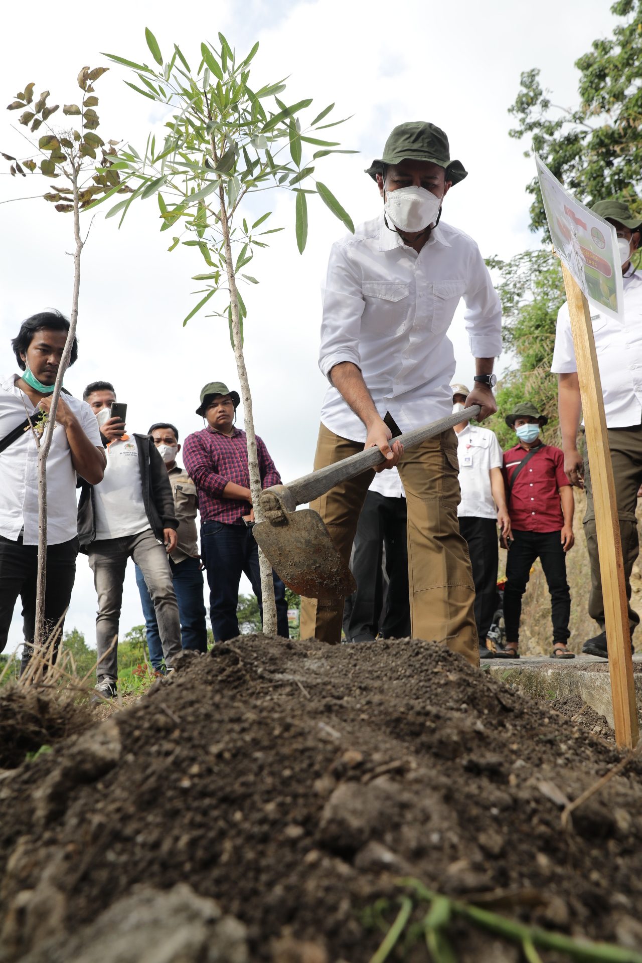 Bersama BPDASHL Asahan Barumun, Wagub Musa Rajekshah Tanam Pohon di Desa Simangulampe