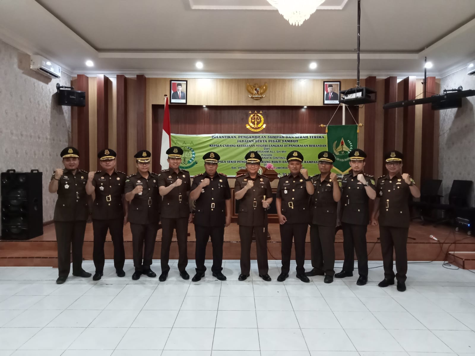 Sertijab Kacab Jari Pangkalan Brandan Dari Ibrahim Ali, SH, MH Kepada Feri Diananta, SH