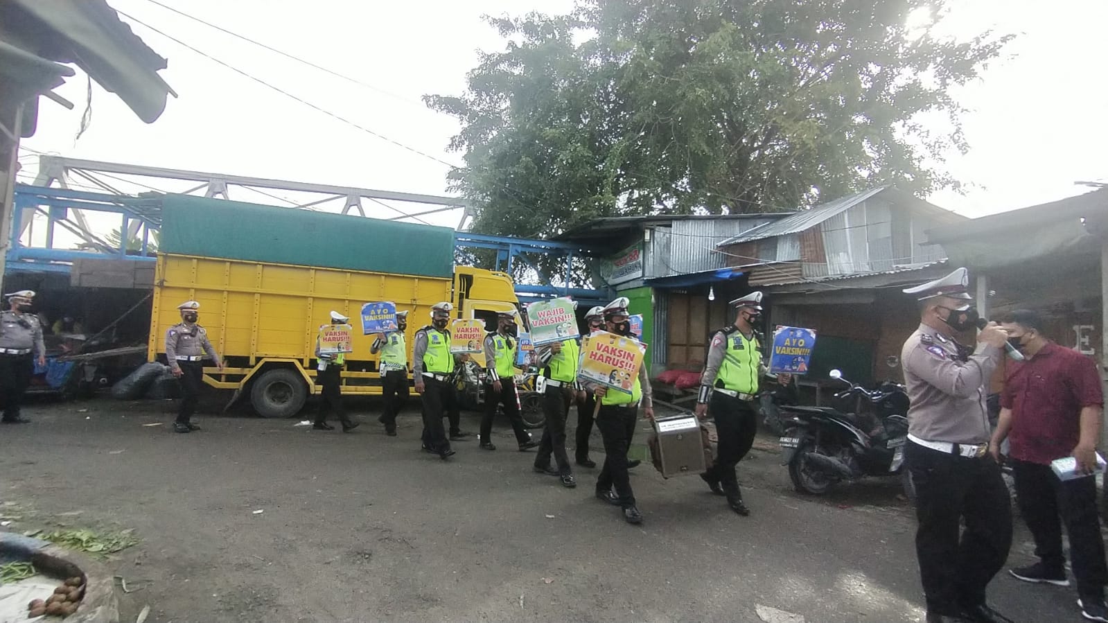 Sat Lantas Polres Tanjung Balai Rutin Ajak Warga Laksanakan Vaksin