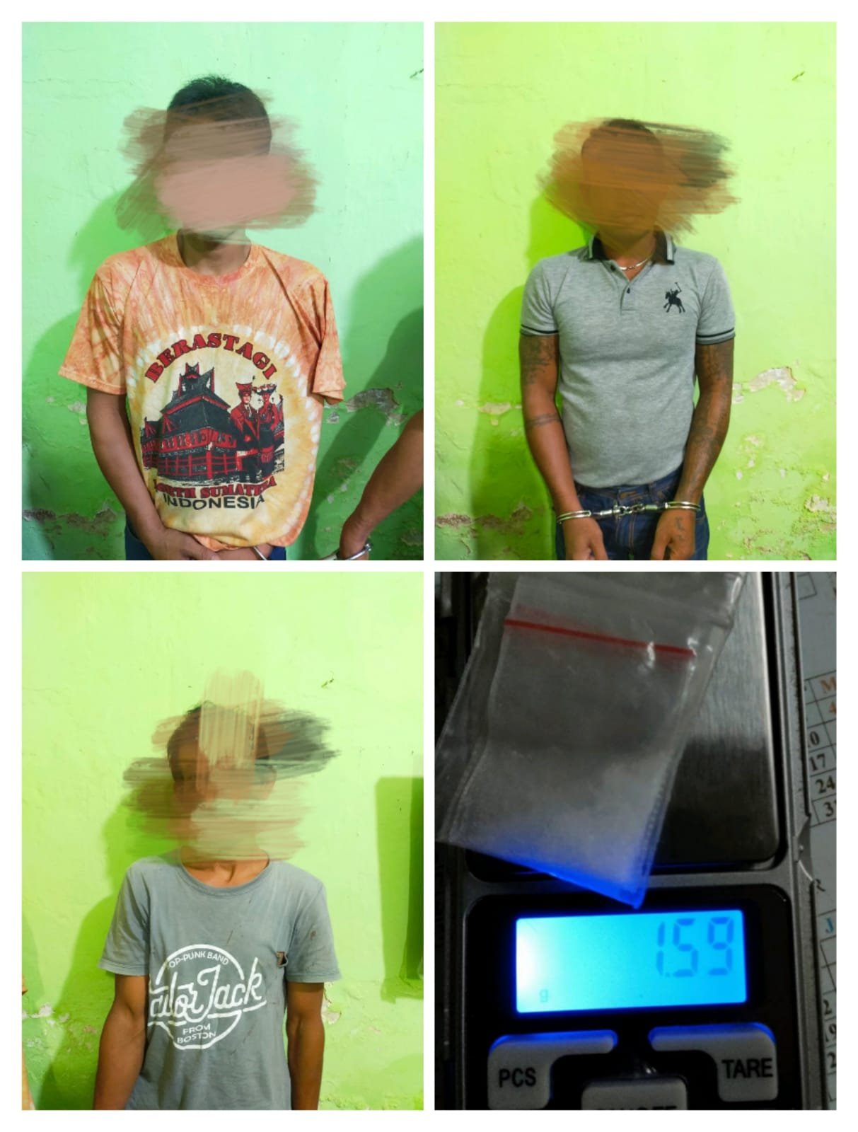 Opsnal Reskrim Tangkap 3 Pelaku Tindak Kejahatan Narkoba Wilayah Hukum Polsek Pangkalan Brandan