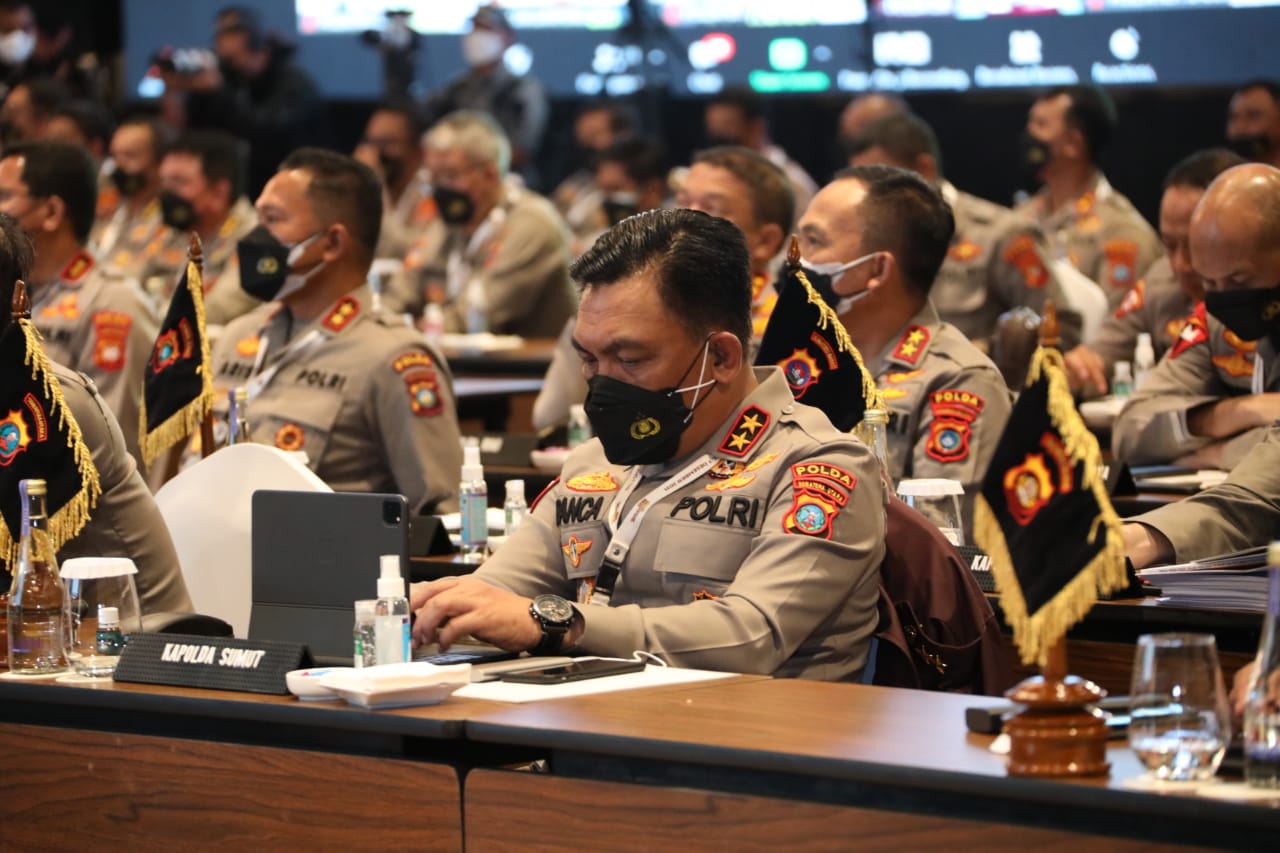 Kapolda sumut Hadiri Apel Kasatwil Tahun 2021 di Bali.