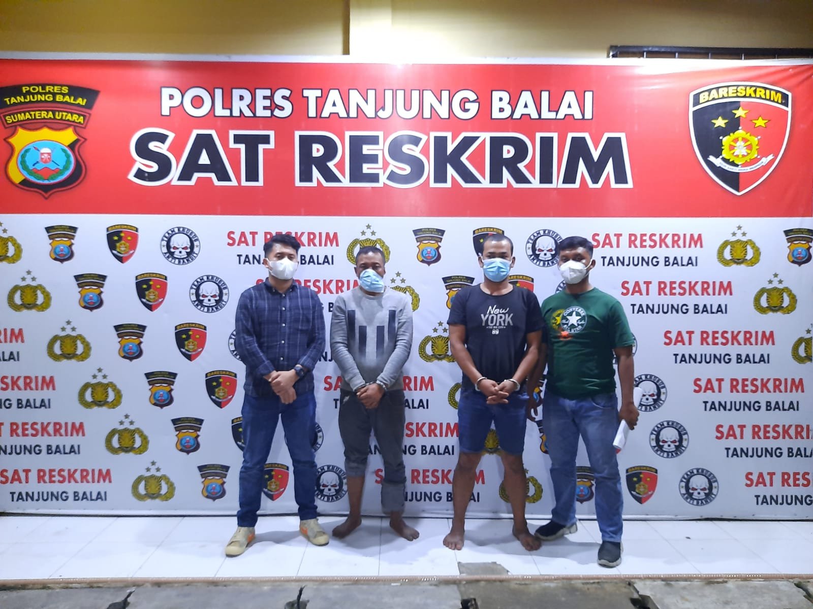 1 x 12 Jam, Sat Reskrim Polres Tanjung Balai Amankan Pencuri dan Penadah