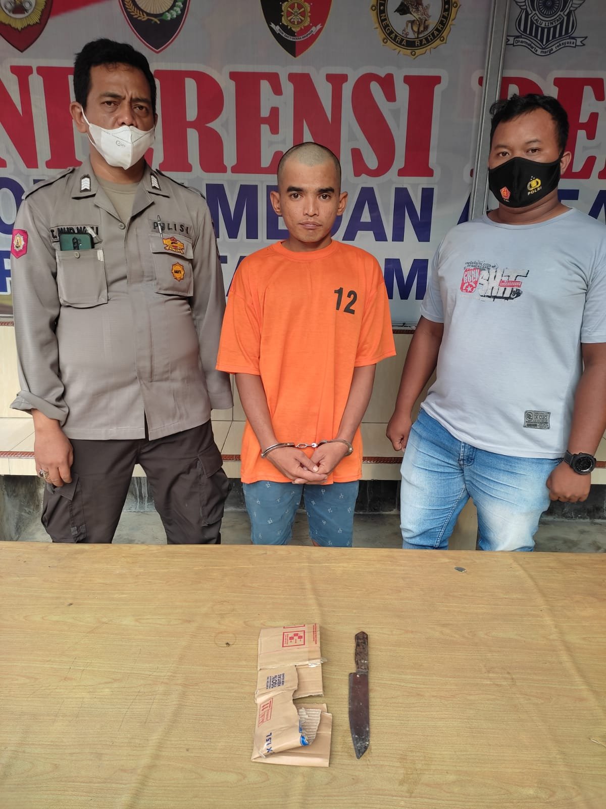 Polsek Medan Area Amankan Tersangka Pelaku Pengancaman