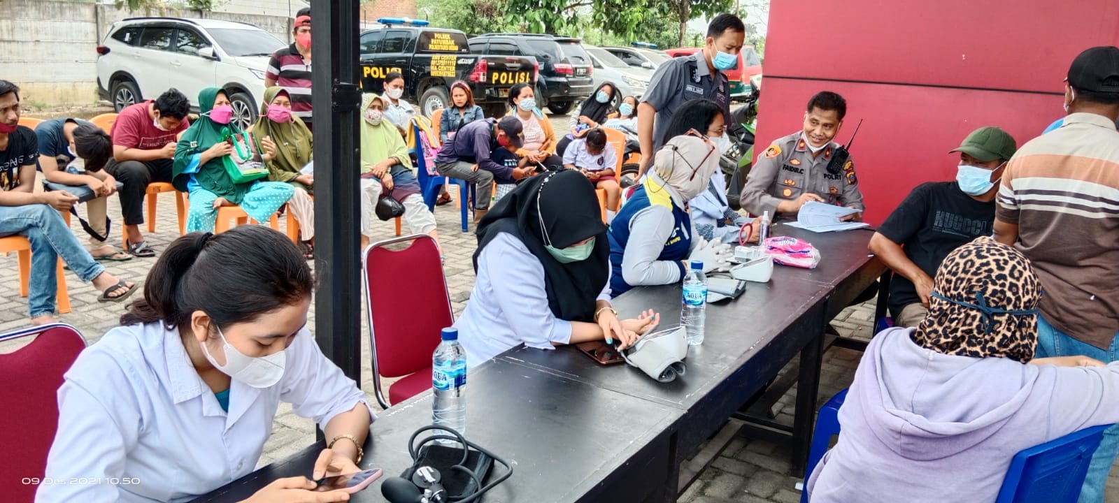 Kejar Capaian Vaksin 80 Persen Akhir Tahun, Polsek Patumbak Kebut Vaksin.