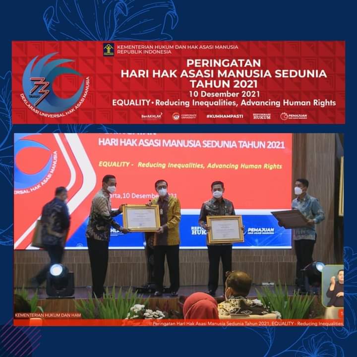 Lapas Kelas IIB Padangsidimpuan Kanwil Kemenkumham Sumut Raih Penghargaan Pelayanan Publik Berbasis HAM