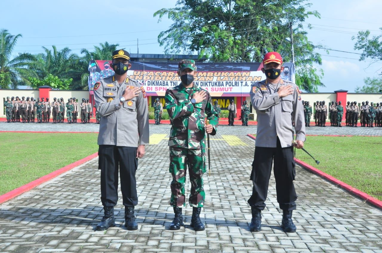 Pelatihan Integrasi Siswa TNI-Polri di SPN Hinai Polda Sumut, Ka SPN : Tingkatkan Soliditas