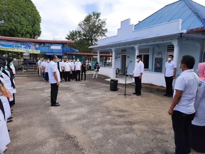 Bupati Madina Pimpin Apel Pagi Sekaligus Kunjungi Pasien Korban Begal di RSU Panyabungan