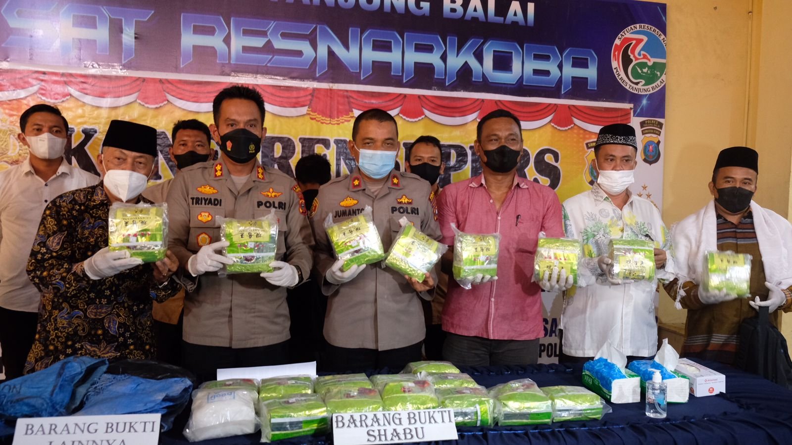 Polres Tanjung Balai Amankan Seorang Tersangka Berikut BB 21 Kg Sabu