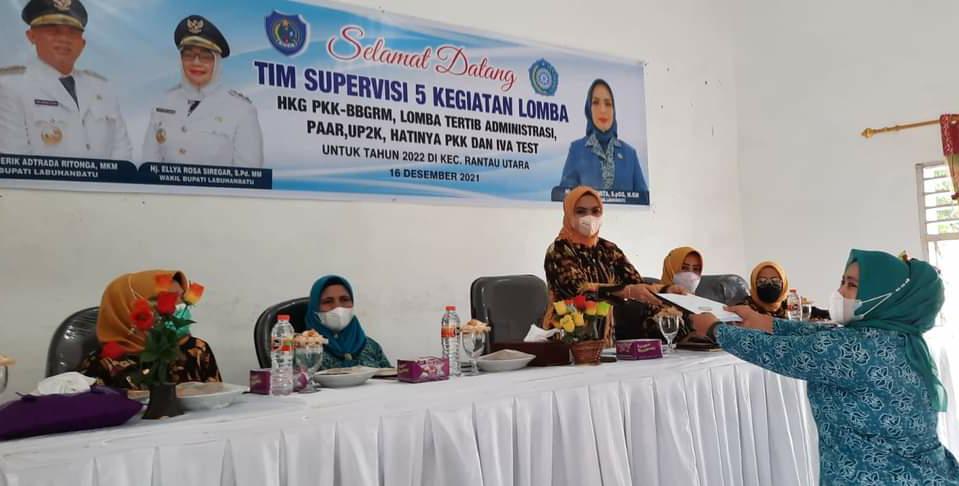 Ketua PKK Labuhanbatu Hadiri Kegiatan Supervisi 5 Perlombaan di Rantau Utara