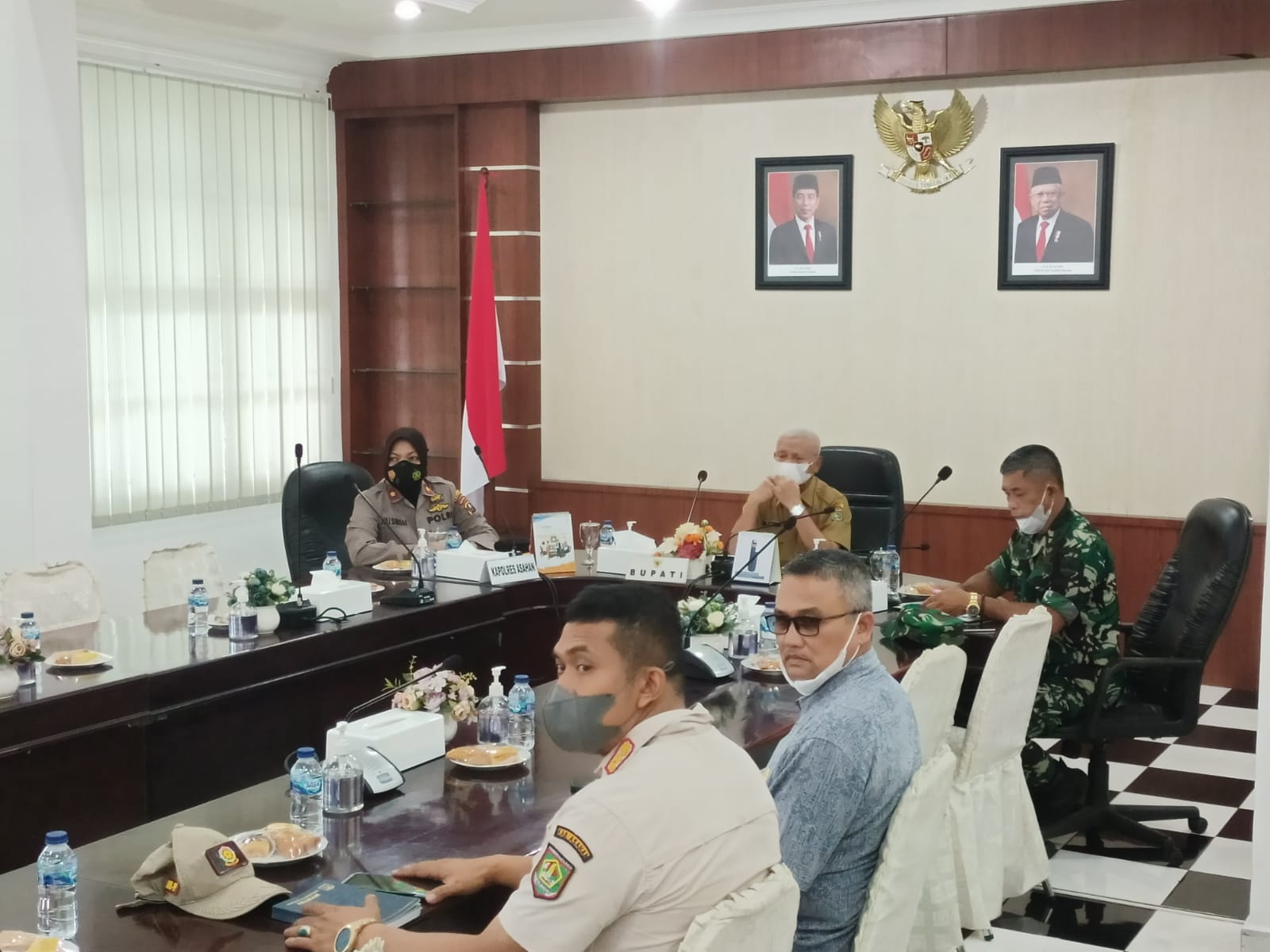 Polres Asahan Ikuti Arahan Presiden RI Terkait Virus Omicron