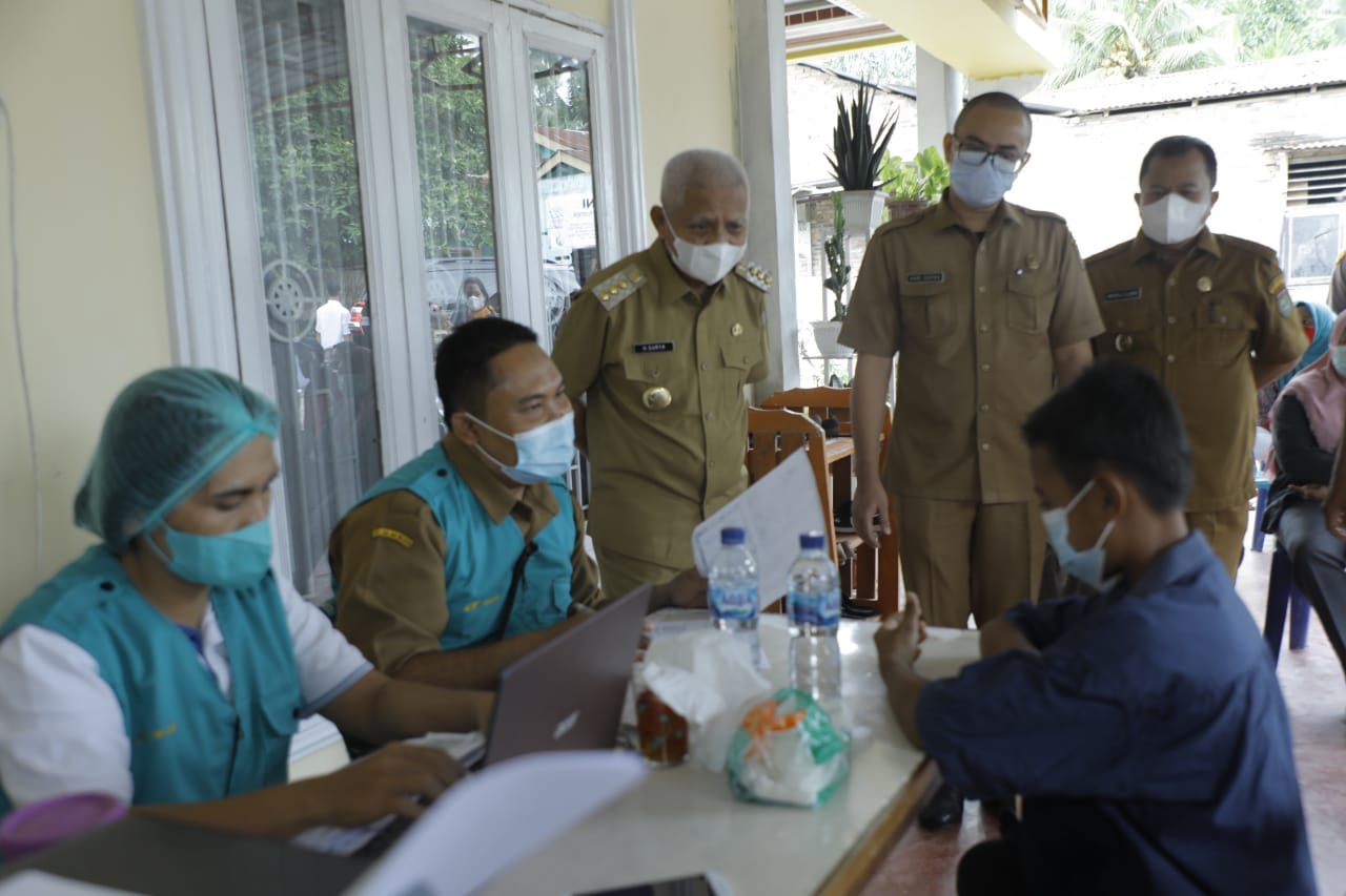 Bupati dan Wakil Bupati Asahan Tinjau Pelaksanaan Vaksinasi Covid-19