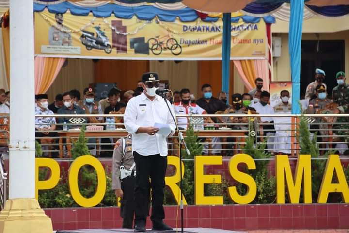 Bupati Madina Pimpin Apel Gelar Pasukan Operasi Lilin Toba 2021