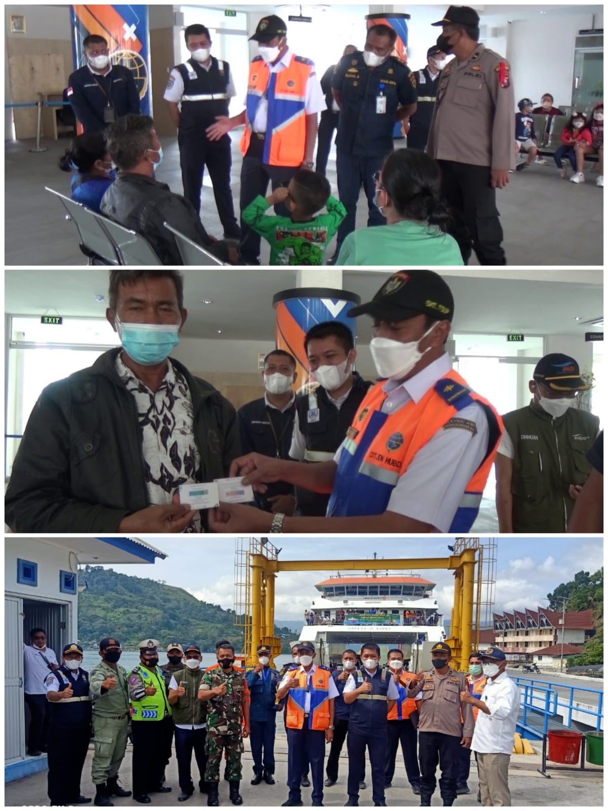 Direktur TSDP Ditjen Hubdat Kemenhub Melakukan Monitoring Angkutan Nataru 2021 Di Pelabuhan Penyebrangan Danau Toba