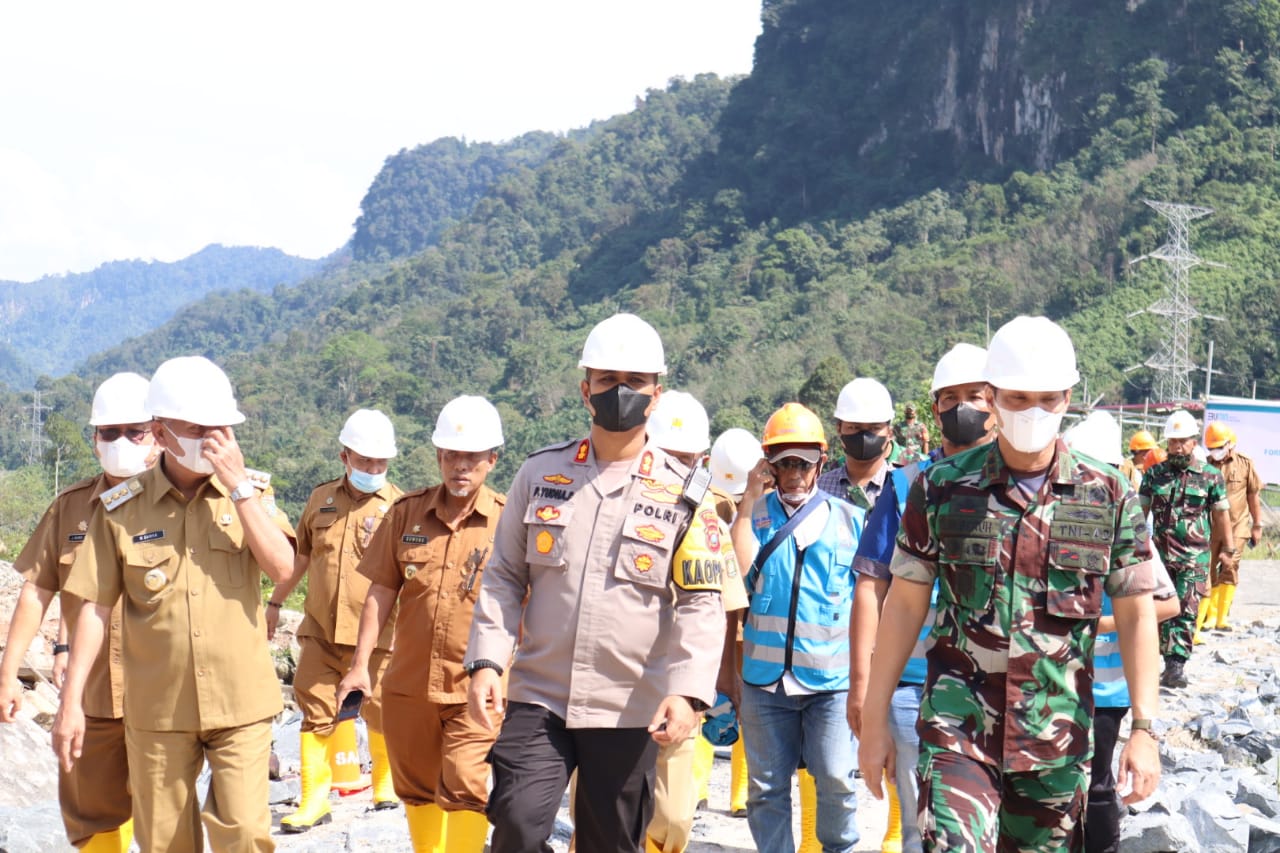 Kapolres Asahan bersama Forkopimda Kunker Ke Proyek PLTA Asahan III