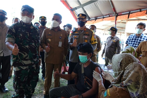 FORKOPIMDA PALUTA MEMANTAU KESIAPAN POS PAM OPS LILIN TOBA 2021