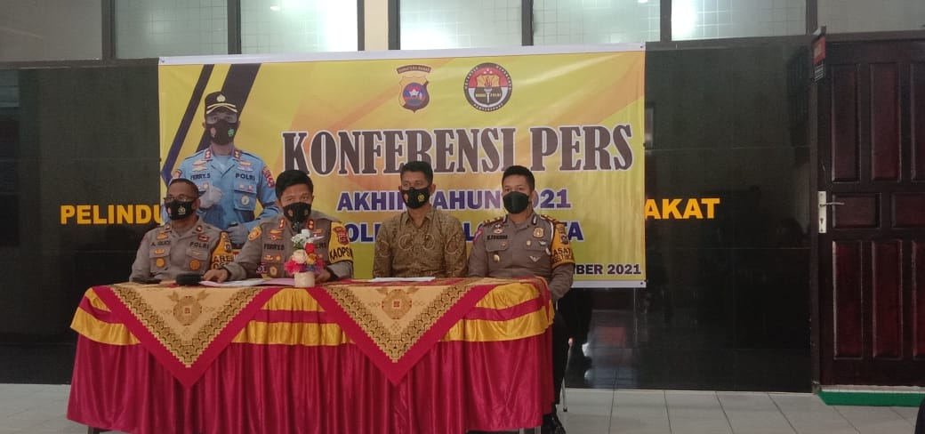 Polres Solok Kota Menggelar Press Release Akhir Tahun 2021