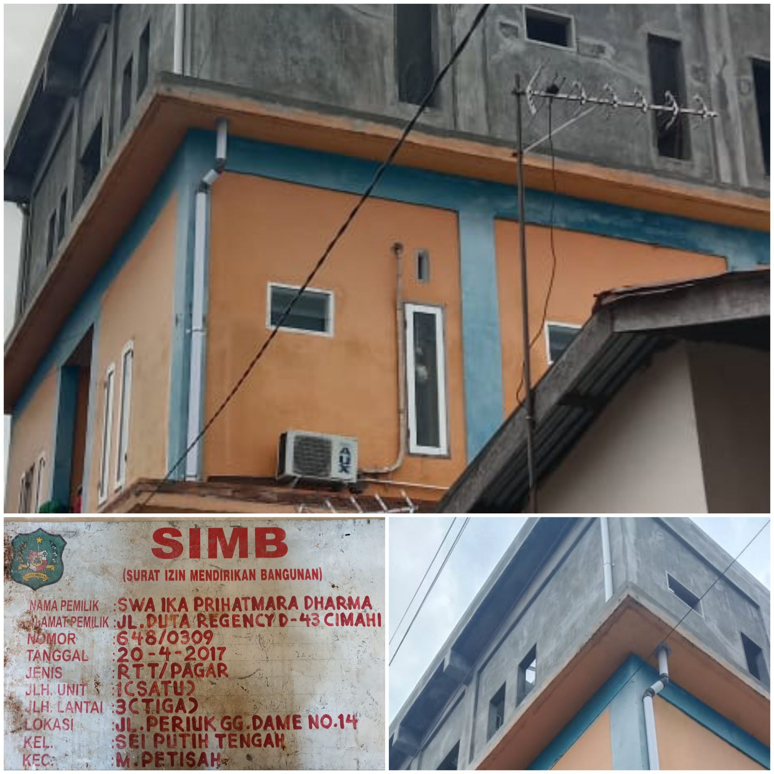 LSM PAKAR Minta Ruko 3 Lantai di Jln Periuk Gg Dame No 14 Kec Medan Petisah Dibongkar