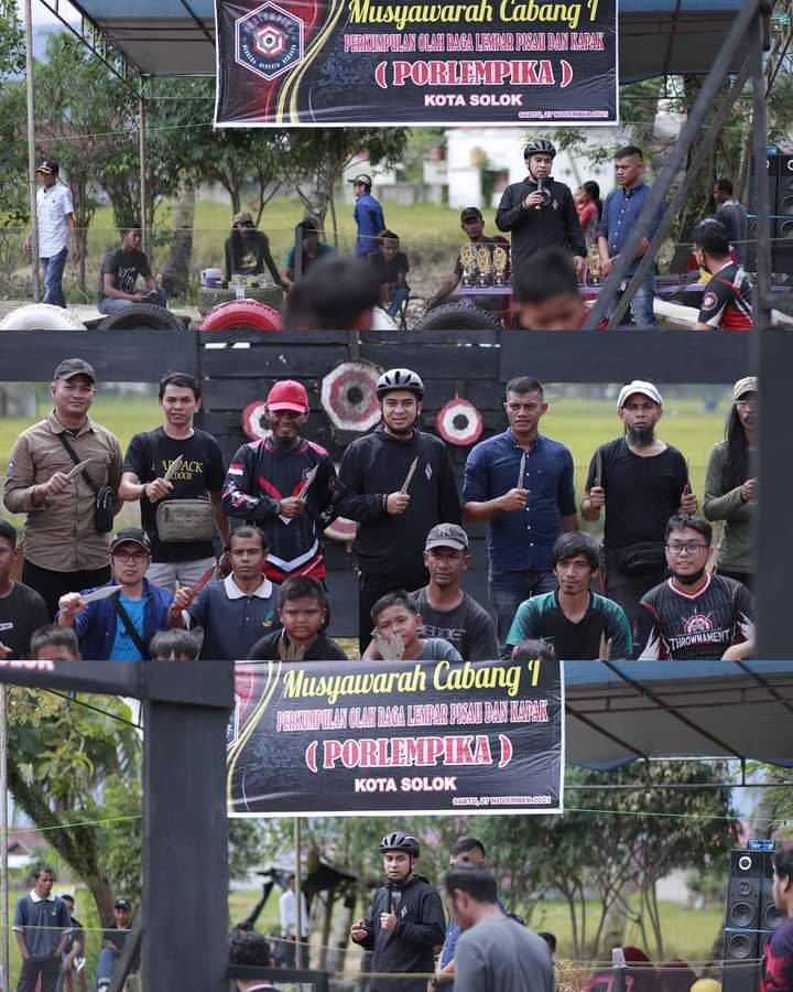Wawako Solok buka Turnament Olah Raga Lempar Pisau dan Kapak Se-Sumatera Barat.