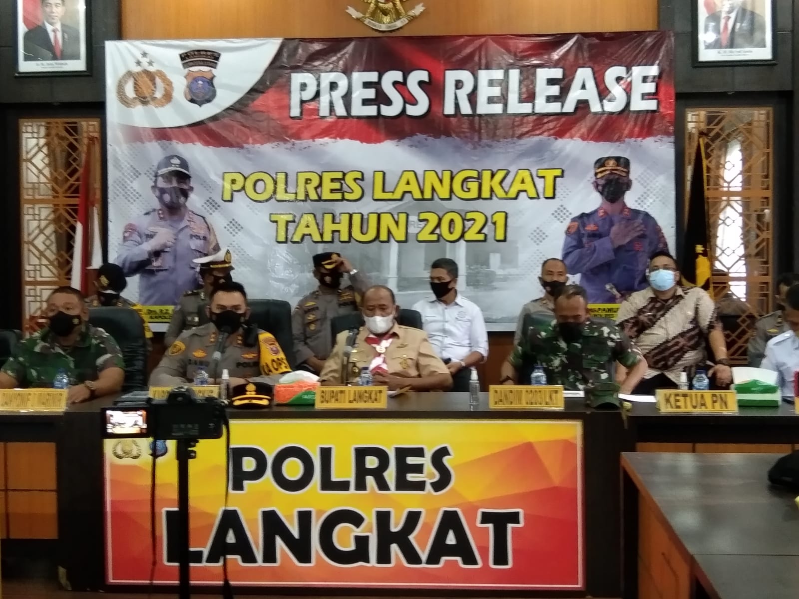 Polres Langkat Akhir Tahun 2021,  Langkat Capai Vaksinasi 73,24% & Dilarang Main Petasan