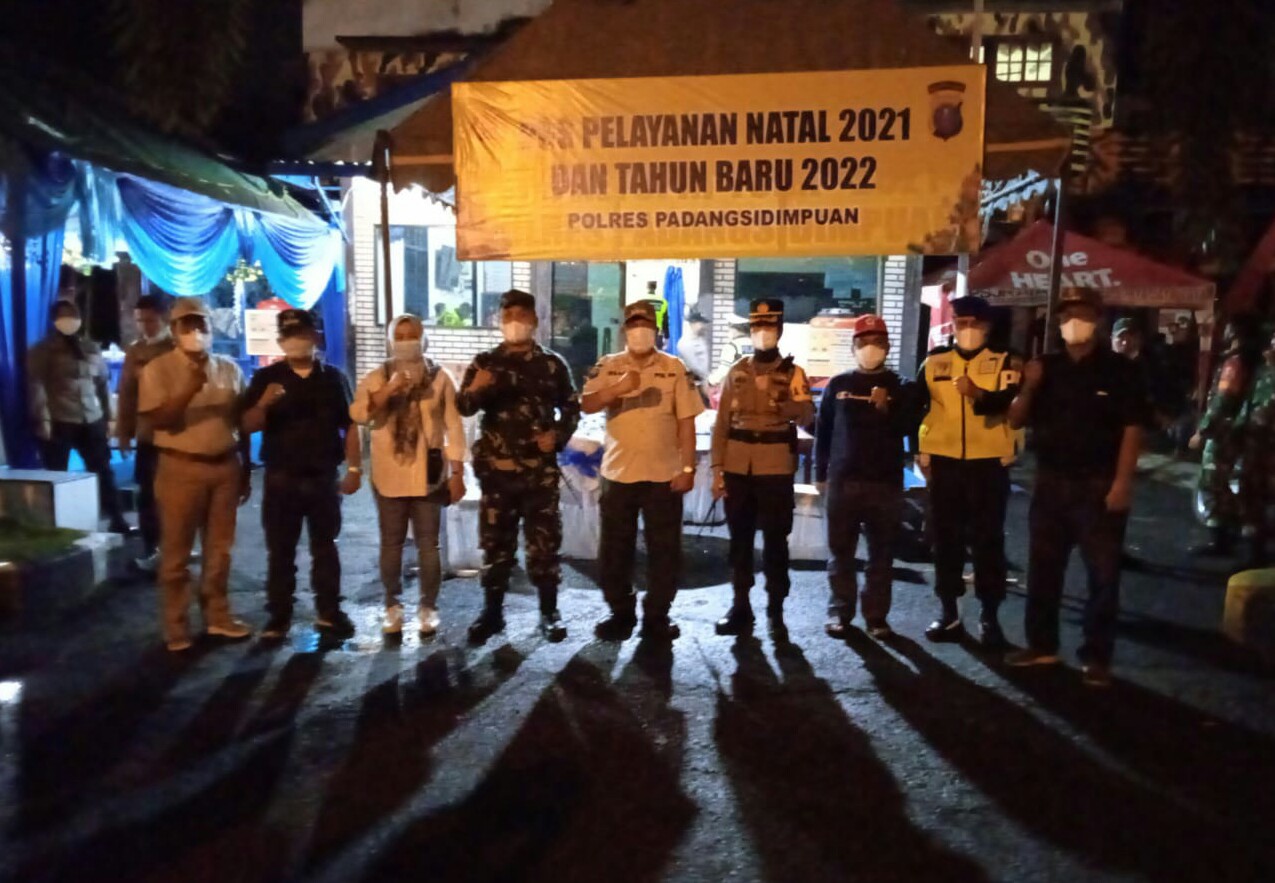 JELANG DETIK-DETIK PERGANTIAN TAHUN KAPOLRES SIDIMPUAN BERSAMA FORKOPIMDA PANTAU SITUASI