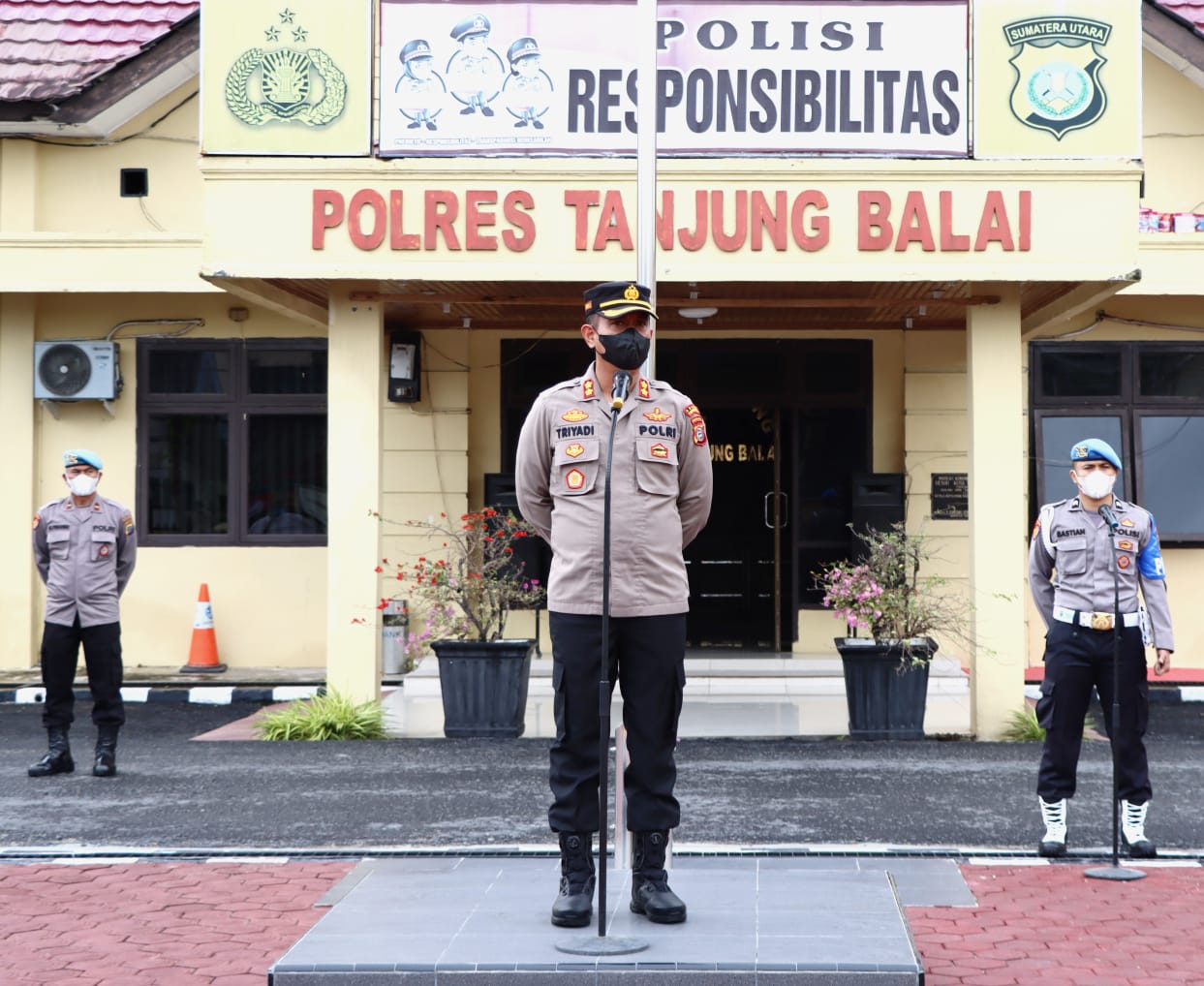 Apel Pagi Minggu Pertama Tahun Baru 2022, Ini Kata Kapolres Tanjung Balai AKBP Triyadi SH SIK