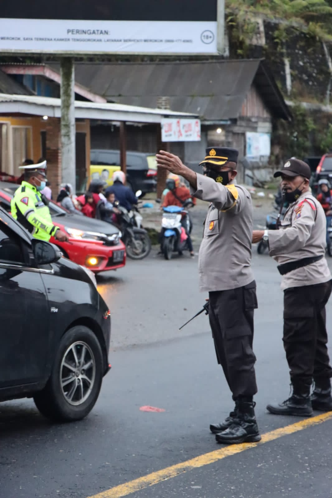 Kapolres Karo AKBP Rnny Nicolas Sidabutar SH, S.I.K, MH Turunkan Ratusan personil pengamanan Nataru