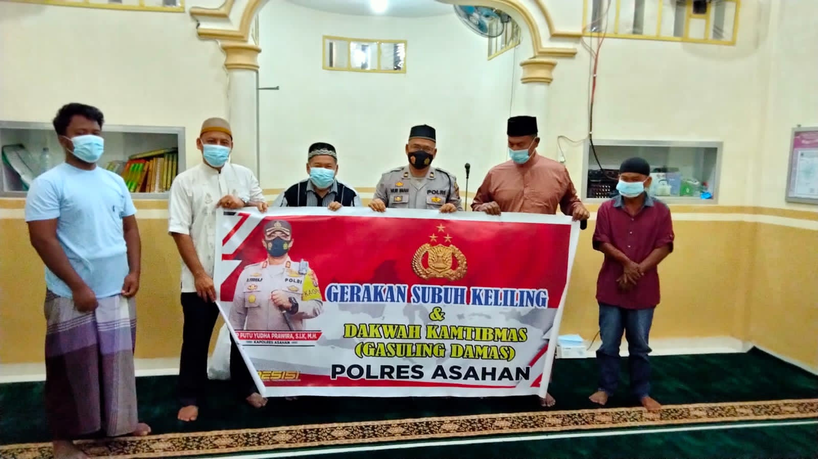 Polres Asahan Laksanakan Gasuling Damas Sampaikan Pesan Kamtibmas Kepada Jamaah Masjid